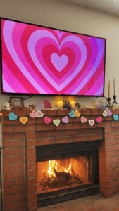 valentine's day fireplace - paper + paste