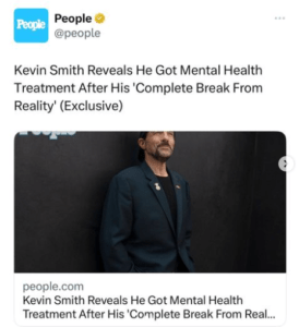 kevin smith talks mental health
