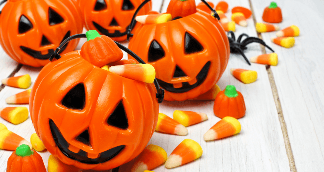 trick-or-treating candy corn